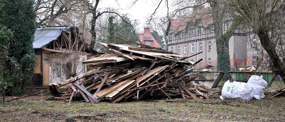 Was von den Häusern übrig blieb: ein aktuelles Foto von der Vorderkappe.