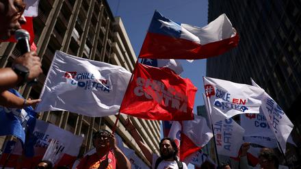 Demonstranten in Santiago de Chile.