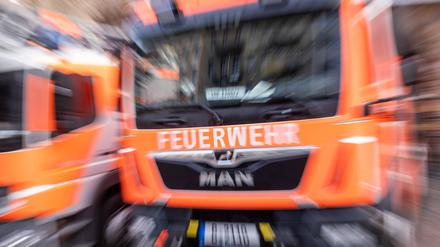 Löschfahrzeug der Berliner Feuerwehr. 