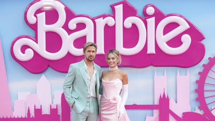 Ryan Gosling, Schauspieler aus Kanada, und Margot Robbie, Schauspielerin aus Australien, bei der Premiere des Films «Barbie»