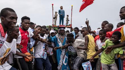 Anhänger des amtierenden Präsidenten Felix Tshisekedi.
