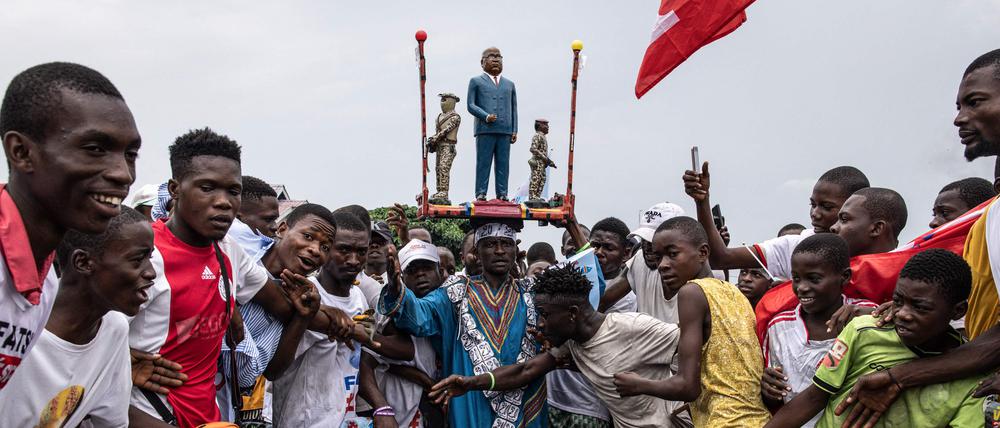 Anhänger des amtierenden Präsidenten Felix Tshisekedi.