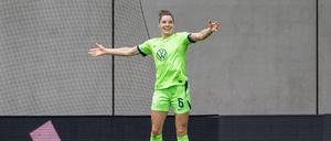 Von der Seitenauslinie erzielte Dominique Janssen den Siegtreffer für den VfL Wolfsburg.