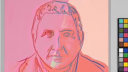 Andy Warhols Porträt von Gertrude Stein aus der Serie „Ten Portraits of Jews of the Twentieth Century“ von 1980.