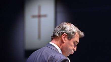 Bayerns Ministerpräsident Markus Söder (CSU) mit Kreuz.