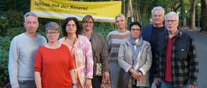 Anwohner des Machandelwegs in Berlin-Westend protestieren gegen Verkehrslärm, zu dem das nahe gelegene BVG-Ausbildungszentrum beiträgt.