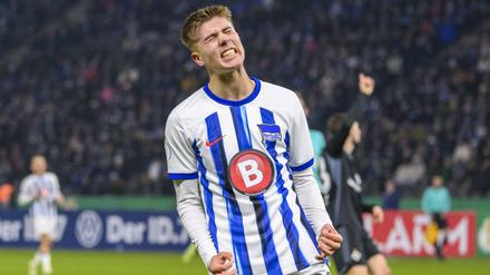 Gustav Christensen kommt in seiner ersten Saison als Profi auf elf Pflichtspieleinsätze für Hertha BSC.