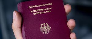Ein deutscher Reisepass.