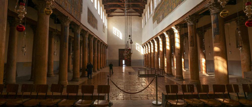 Kaum Pilger: Die fast leere Geburtskirche in Bethlehem.