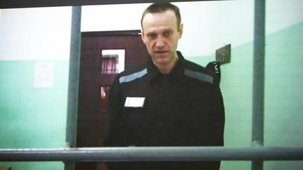 Alexej Nawalny, Oppositionspolitiker aus Russland, während einer Anhörung vor dem Obersten Gerichtshof in Russland am 22.06.2023.