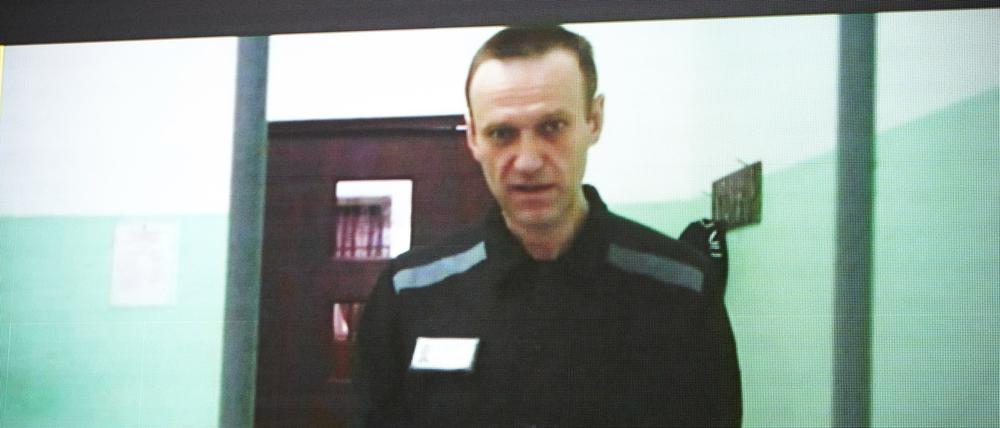 Alexej Nawalny, Oppositionspolitiker aus Russland, während einer Anhörung vor dem Obersten Gerichtshof in Russland am 22.06.2023.