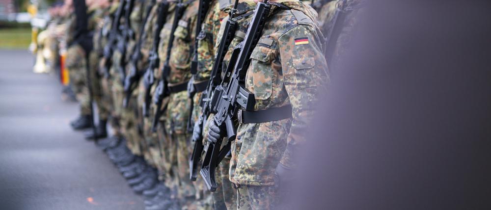 Reservisten der Bundeswehr in der Lützow-Kaserne in Münster.