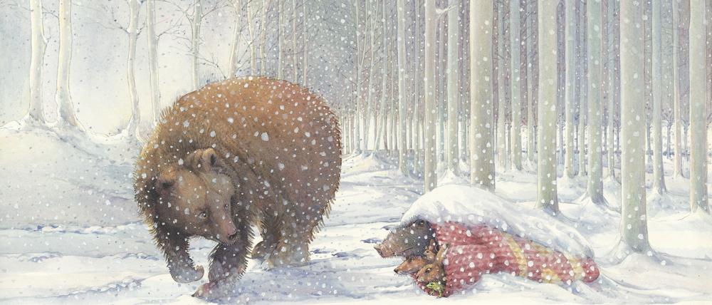 Szene aus dem Kinderbuch "Ein Märchen im Schnee"