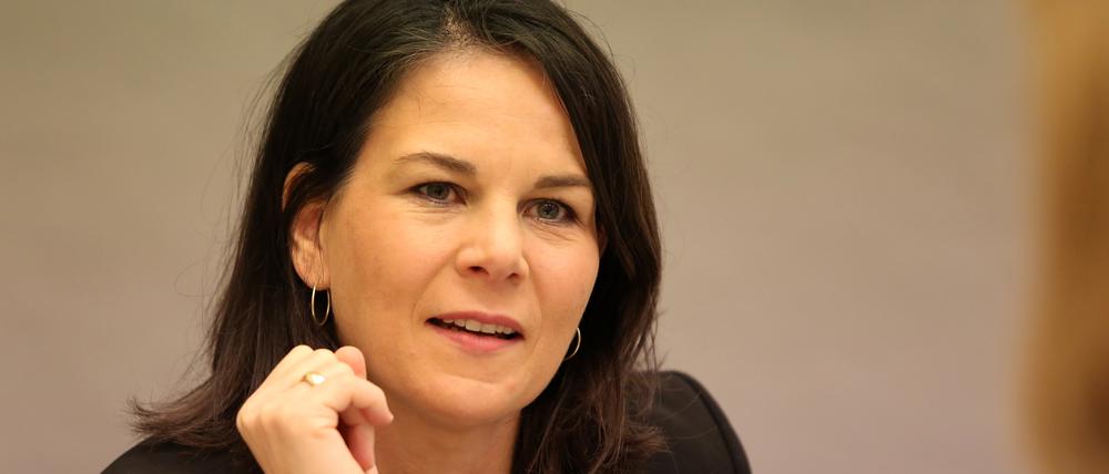 Die Bundesaußenministerin und Potsdamer Bundestagsabgeordnete Annalena Baerbock (Grüne) beim Interview in Potsdam.