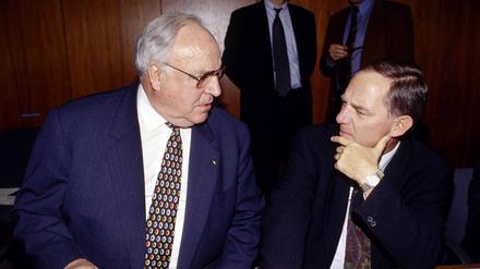 Bundeskanzler Helmut Kohl und Wolfgang Schäuble.