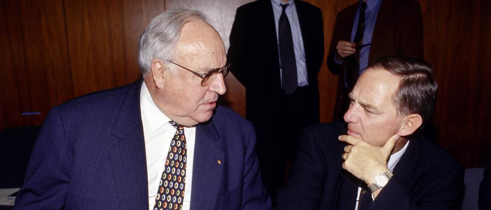 Bundeskanzler Helmut Kohl und Wolfgang Schäuble.