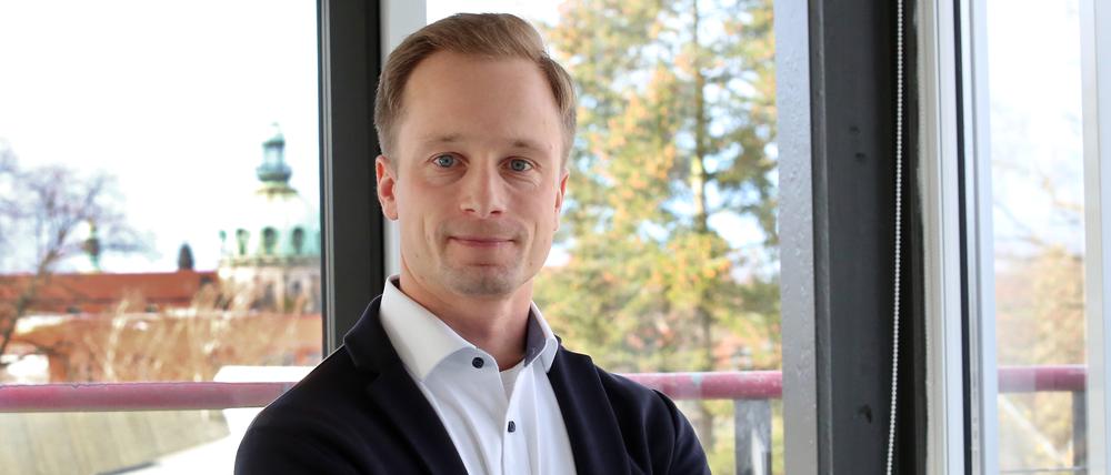 Tom Wagner, die beauftragte Lehrkraft für die Gründung des neuen Gymnasiums Brunnenviertel in Potsdam