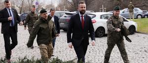 Der polnische Verteidigungsminister Władysław Kosiniak-Kamysz, General Maciej Klisz und General Wieslaw Kukula.