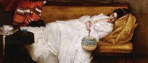Schlafende junge Frau, gemalt von Alfred Stevens 