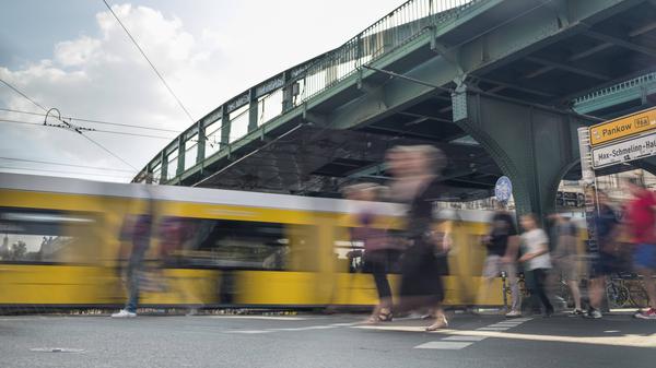 Tram in Prenzlauer Berg.