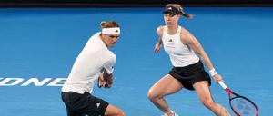 Gemeinsam im Mixed erfolgreich: Zverev (l.) und Kerber.