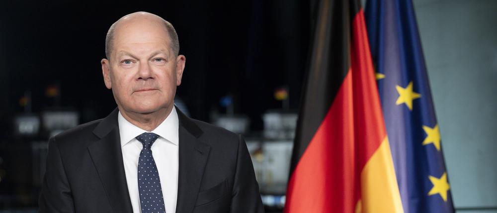 Ein ernstes Jahr: Kanzler Olaf Scholz