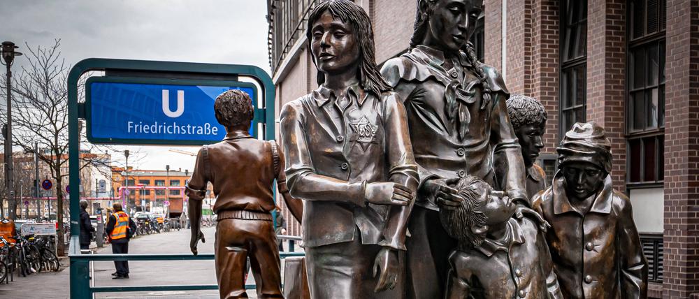 Das Denkmal zur Erinnerung an Kindertransporte am Bahnhof Friedrichstraße.
