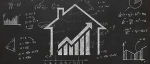 House real estate graph price investment mortgage