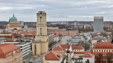 Garnisonkirche Potsdam. Kirchturm. Garnisonkirchturm Breite Strasse Potsdam.
