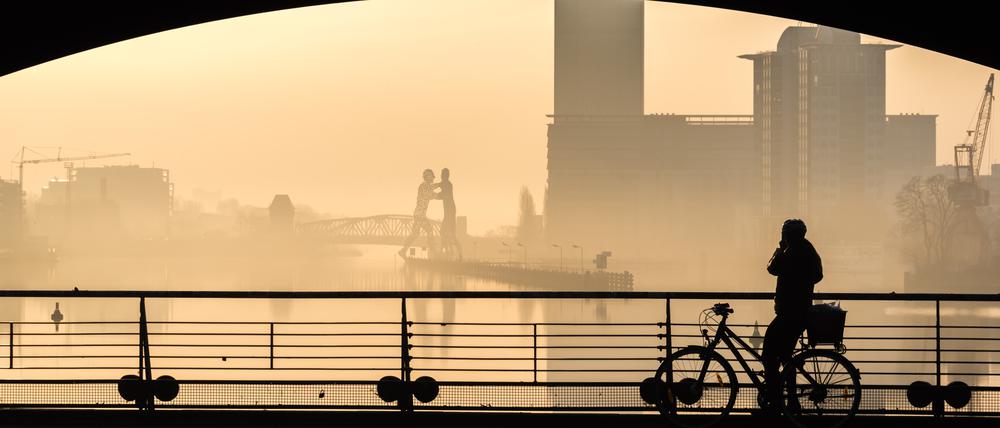 An der Oberbaumbrücke befindet sich Berlins meistfrequentierte Zählstelle für den Radverkehr.