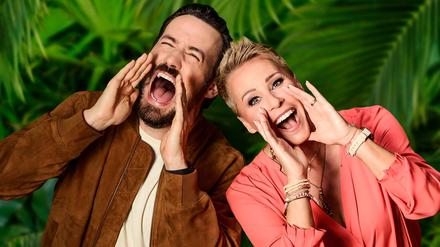 Die Moderatoren Jan Köppen und Sonja Zietlow vom RTL-Dschungelcamp „Ich bin ein Star - Holt mich hier raus!“. 