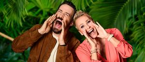 Die Moderatoren Jan Köppen und Sonja Zietlow vom RTL-Dschungelcamp „Ich bin ein Star - Holt mich hier raus!“. 