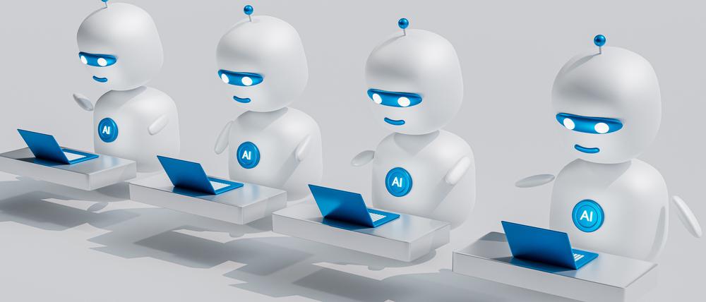 Her mit den neuen Jungredakteuren. Synthetische, mittels KI erstellte Medien werden als die Zukunft der Medienbranche gehandelt.