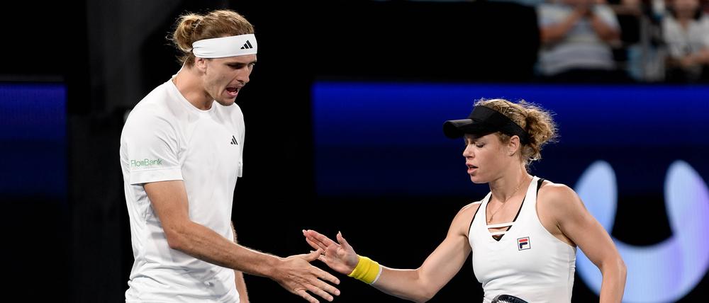 Eingespieltes Team: Laura Siegemund (r.) und Alexander Zverev.