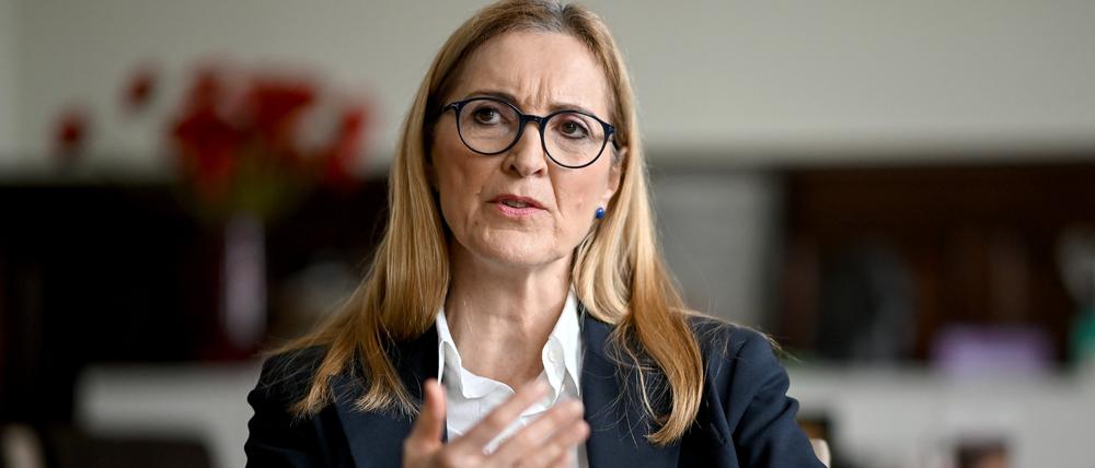 ARCHIV - 17.03.2023, Berlin: Margarete Koppers, Generalstaatsanwältin in Berlin, spricht im dpa-Interview. (zu dpa: «Generalstaatsanwältin: Einsatz Künstlicher Intelligenz denkbar») Foto: Britta Pedersen/dpa +++ dpa-Bildfunk +++