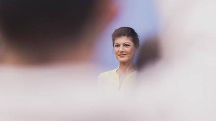 Sahra Wagenknecht auf der Pressekonferenz zur Gründung des Vereins Bündnis Sahra Wagenknecht.
