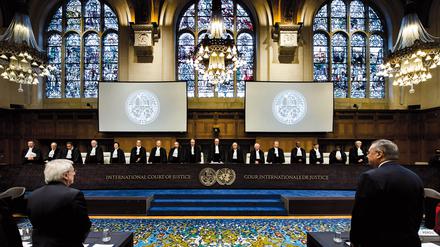Der Internationale Gerichtshof der Vereinten Nationen in Den Haag widmet sich Fragen des Völkerrechts. 