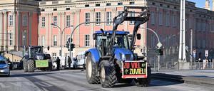 Potsdam, 08.01.2024. Bauernprotest haben auch in Brandenburg stattgefunden.