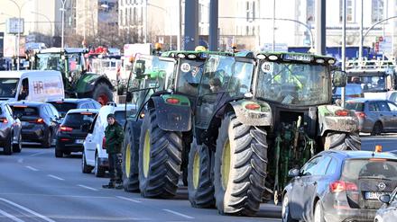 Bauernprotest in Potsdam.