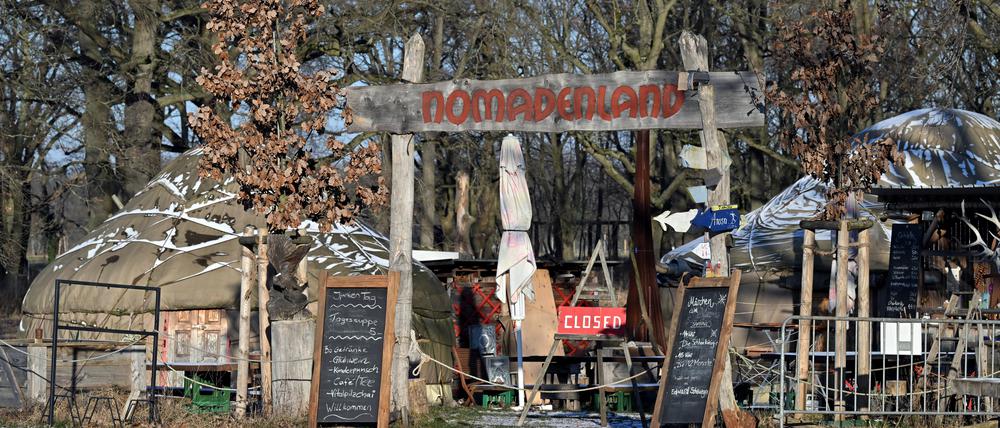 Das Nomadenland im Potsdamer Volkspark.