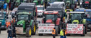 Demonstration von Landwirten in Straubing.
