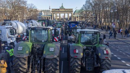 Am Montag gingen Landwirte in Berlin aus Protest gegen die Kürzungspläne der Regierung auf die Straße. 