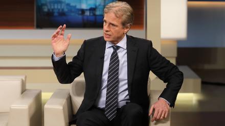 Alexander Kekule war während der Pandemie gern geladener Gast in Talkshows, wie etwa hier bei Anne Will.  