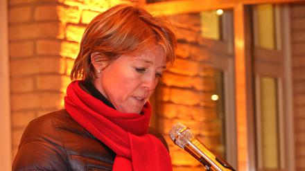 Christina Block am Dienstagabend auf einem Neujahrsempfang im Hamburger Elysée-Hotel. 