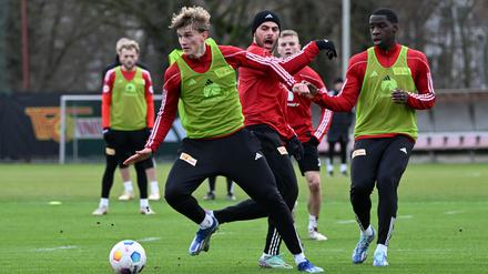 Da war er noch Unioner. Aljoscha Kemlein beim Training am 3. Januar.