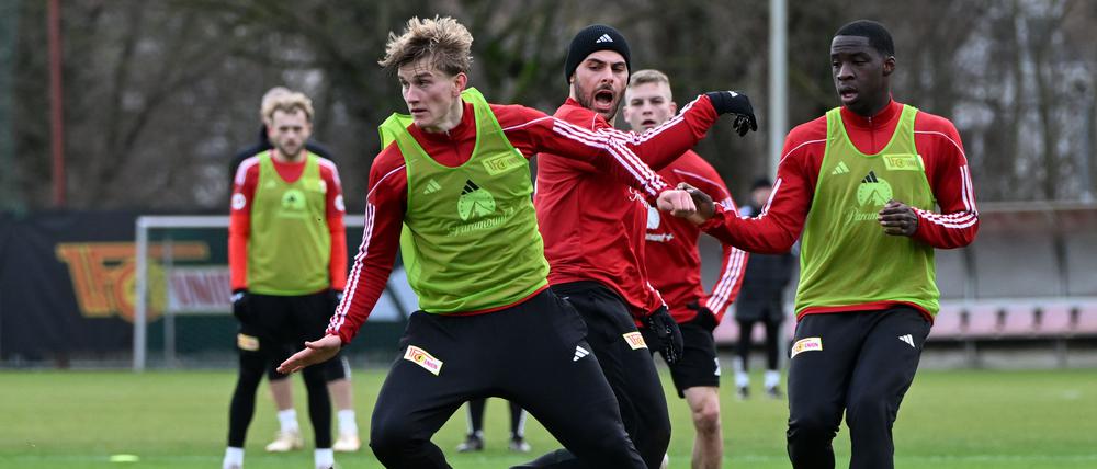Da war er noch Unioner. Aljoscha Kemlein beim Training am 3. Januar.