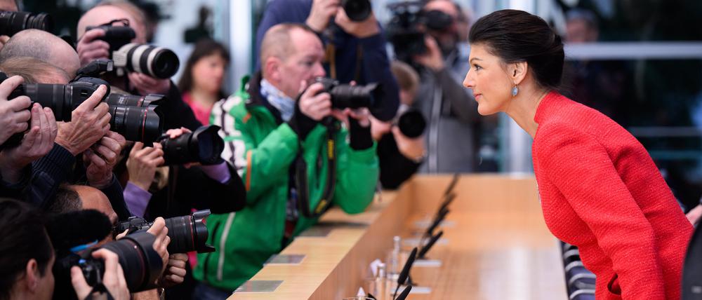 Polit-Start-up: Sahra Wagenknecht am Tag der Parteigründung.