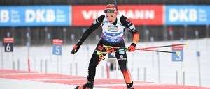 Hanna Kebinger schoss stark, konnte in der Loipe aber nicht mithalten.