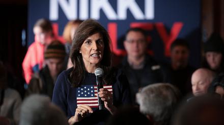Nikki Haley im Wahlkampf in Waukee, Iowa.