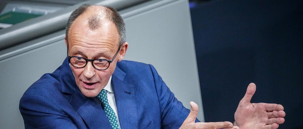 Friedrich Merz im Bundestag.